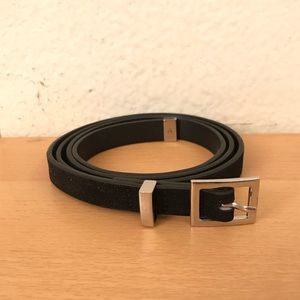 Suede Black Belt